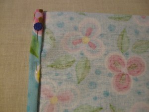 Pic. 6: Pressed edge, ready for sewing.