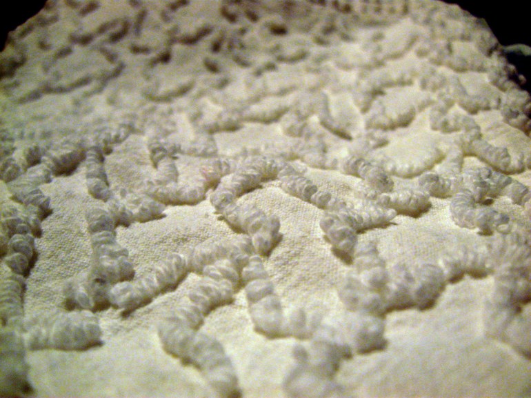 The chenille backing for my daughter's stocking. I had this saved as a favorite for a year on Etsy, so I am thrilled to finally have it.