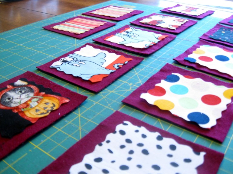 Memory game in progress. I am SO thrilled about how this turned out, I'm not sure I can even expreess it in words.