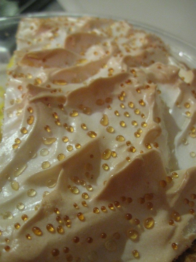 My lovely husband made me my lemon meringue pie. Late, but deliciously tart.