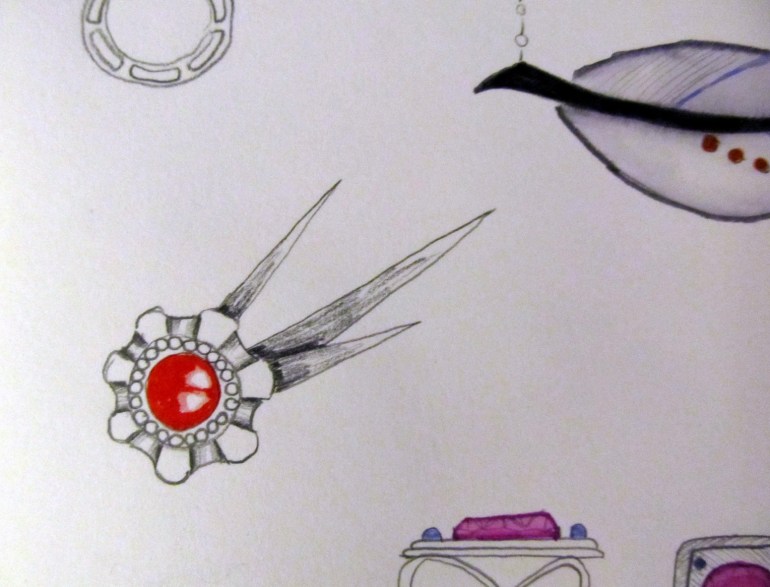 Just some quick, tiny sketches before a slightly early bedtime. It was a long day.