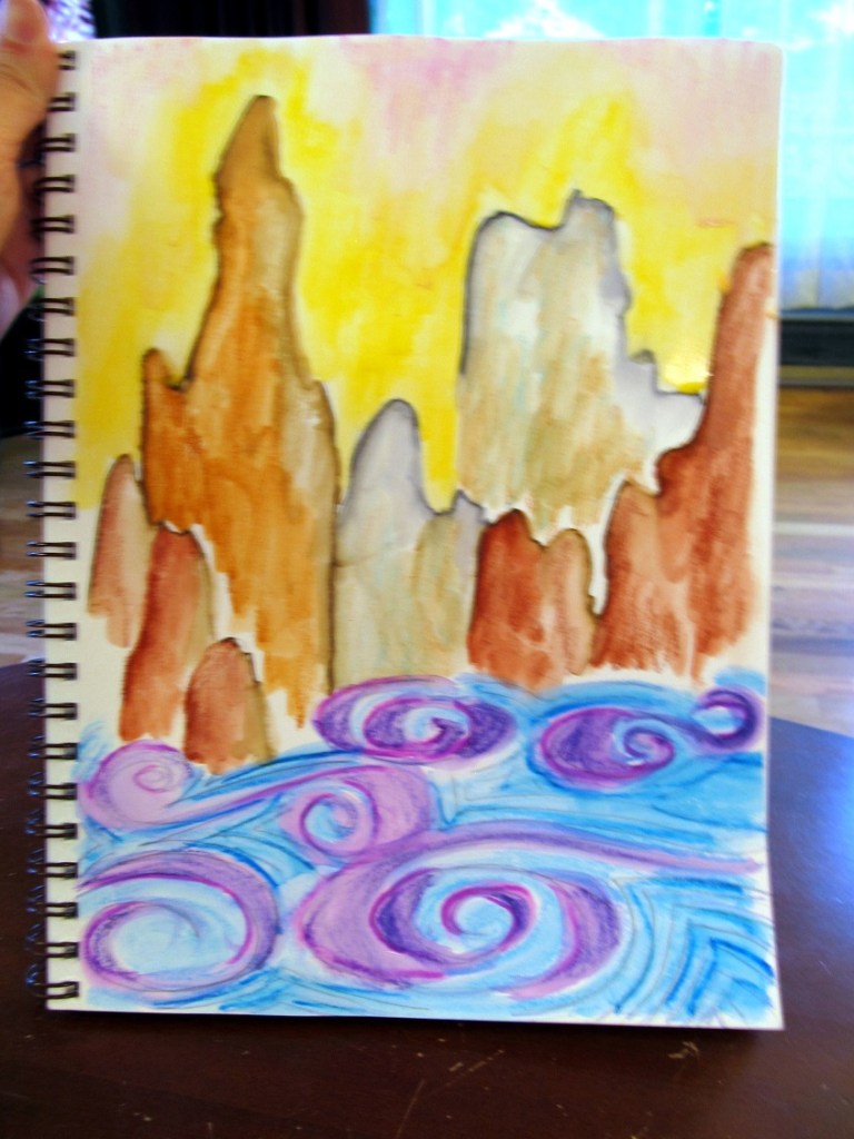 First layer of colors, already blended.