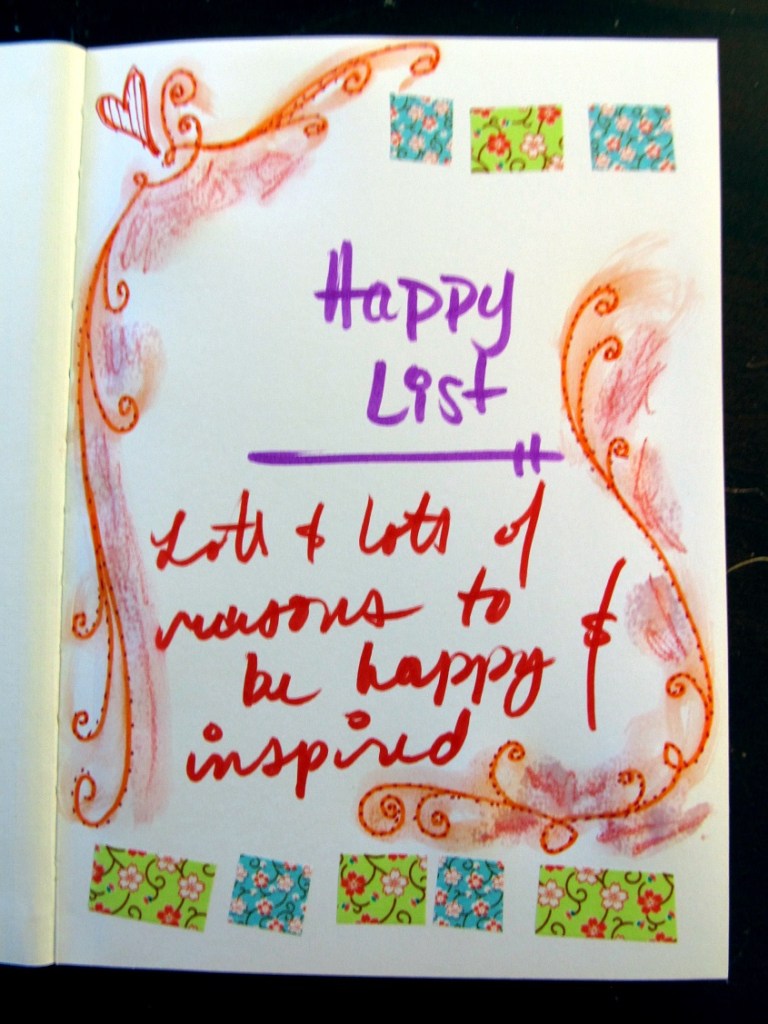 Bunches of pretty colors and tape my husband gave me for Christmas.