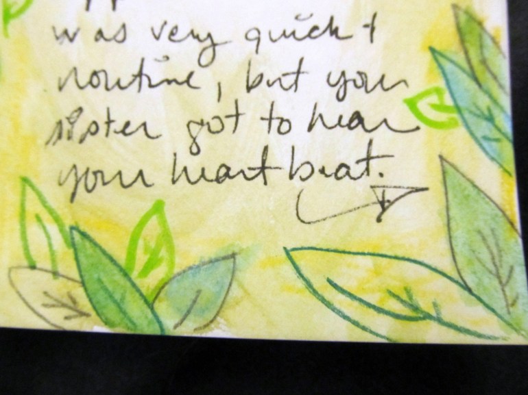 Markers, graphite pencils, oil pastels and colored pencils hard at work.