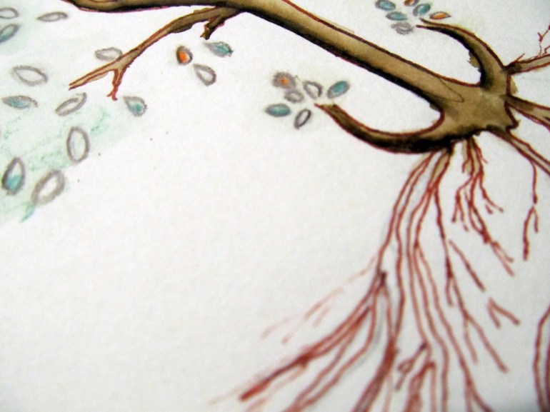 Part of a less colorful tree.