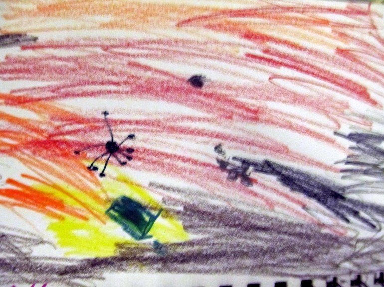 When you let a kid loose with colored pencils.