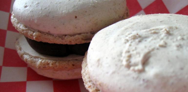 Macrons. Someone in this town actually made macrons. Dark chocolate, raspberry and vanilla macrons. This is the sign of a good year to come.