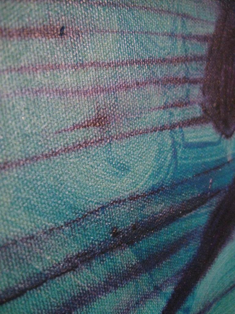 I just love blue and purple streaked together. No idea where this canvas is going, but I have a good feeling about it.