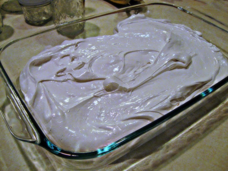 This is my last full week of work. That means Friday, I get the traditional send-off...food day! For my contribution, I made marshmallows. So sugary sweet and so worth the work.