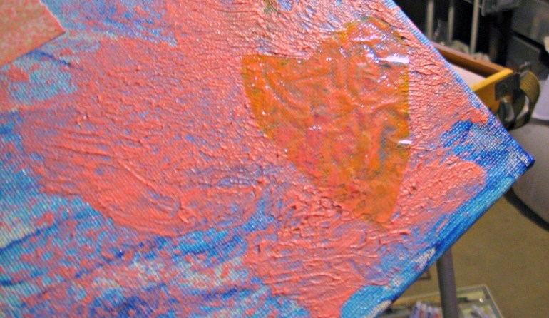 So my daughter wanted a heart on her painting. I think one of transparent iridescent plastic fits the bill.