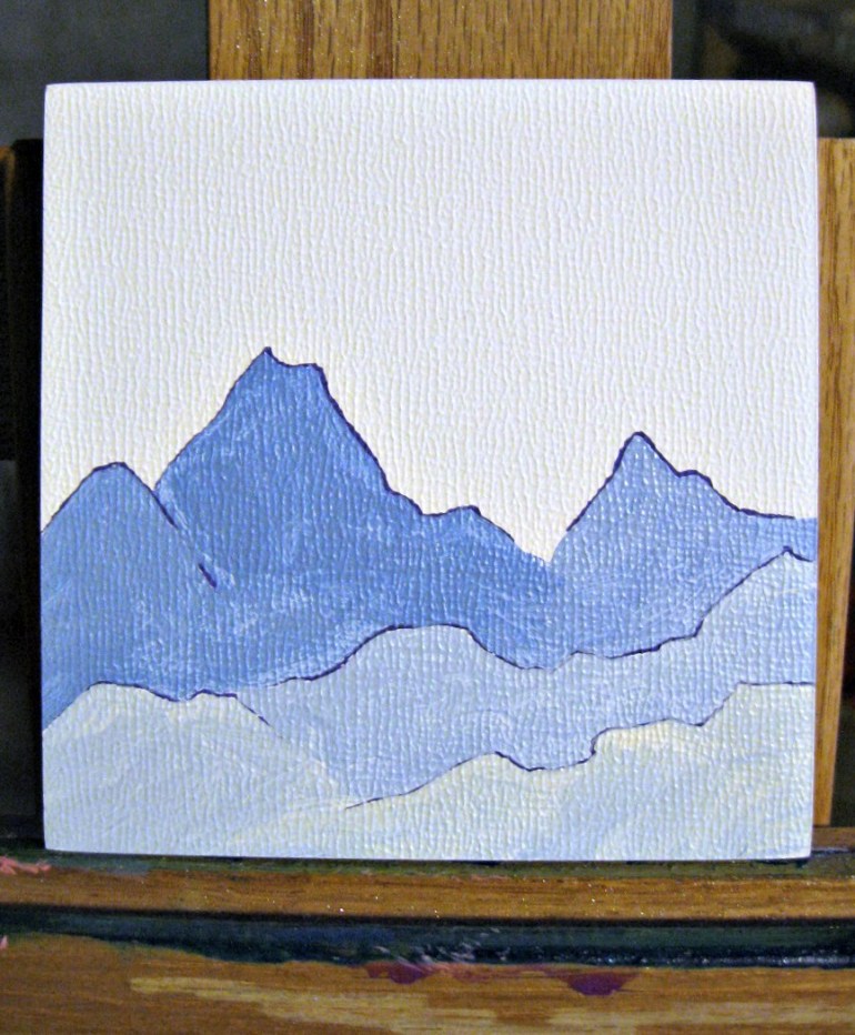 A tiny work in progress, three by three inches I think. The final result will be at least bordering on realistic.