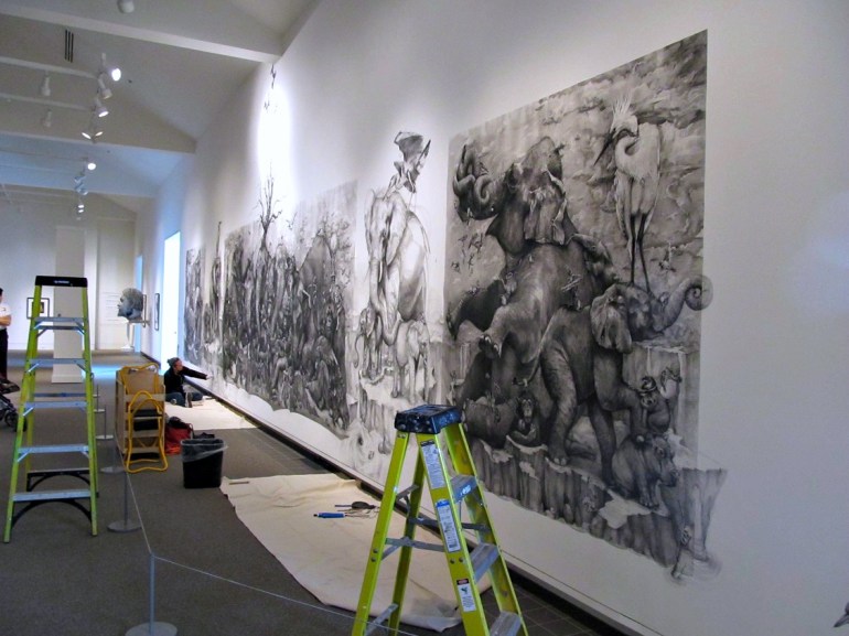 I have been doing very little of my own art lately thanks to a few other obligations. But I did enjoy a trip to the museum to see Adonna Khane drawing the greatest animal on the planet. Even though I had to keep close tabs on two kids, I still really enjoyed watching her work. Now I just need to go back and soak up the details.
