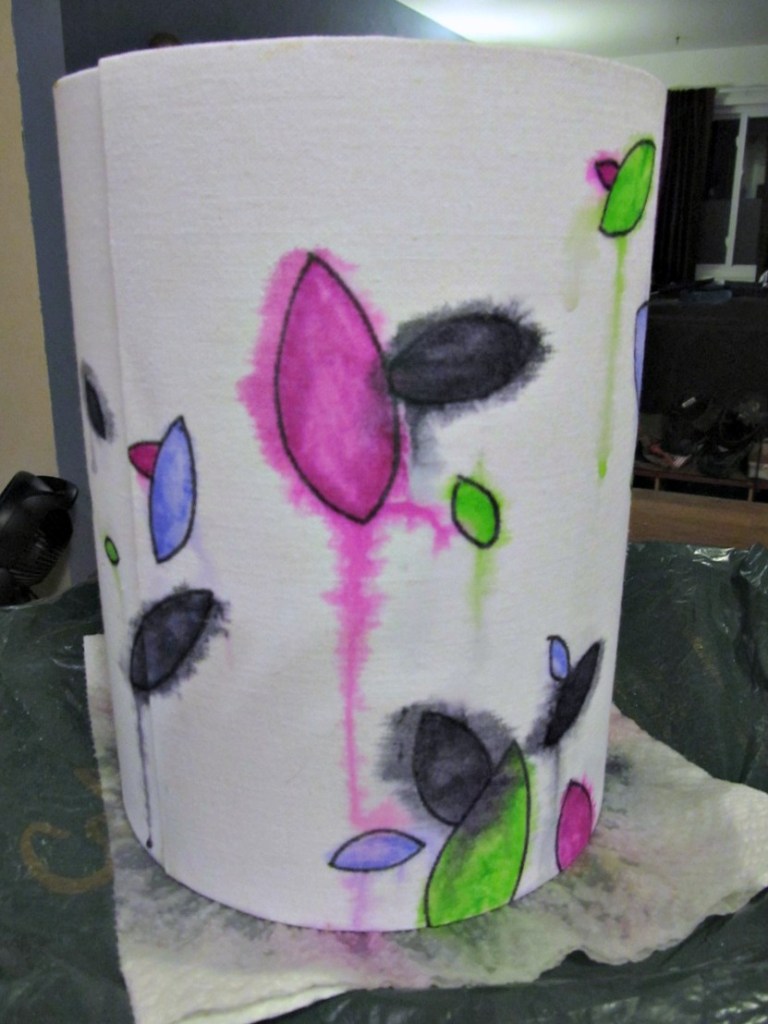 This is just the beginning of the colors spreading. It has progressed more and more as it dries out.