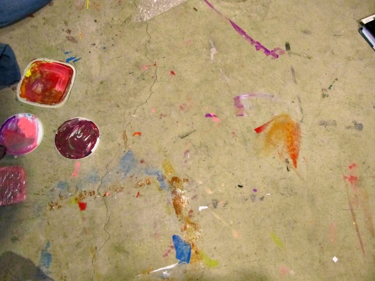 Aaaaand there's the floor aftermath. It's a good thing it's a utility room.