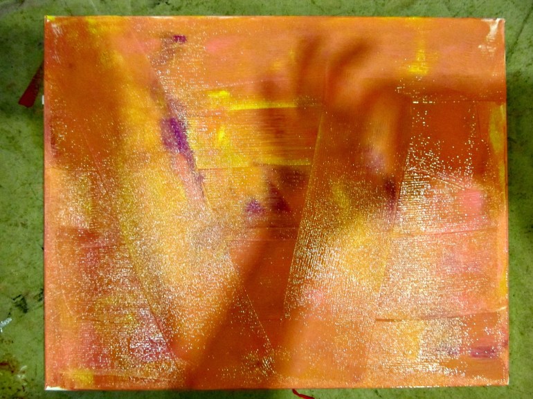 All the purple got buried. I added a bit more...